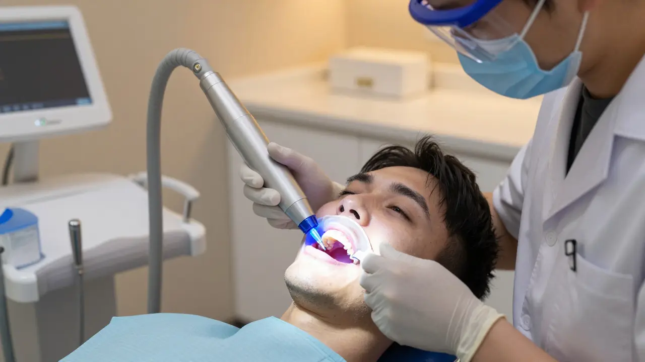 Proč používat peroxid vodíku při bělení zubů laserem?