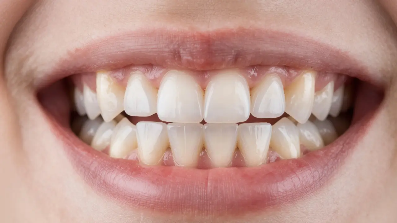 Transparentní ortodontické falty na zubech