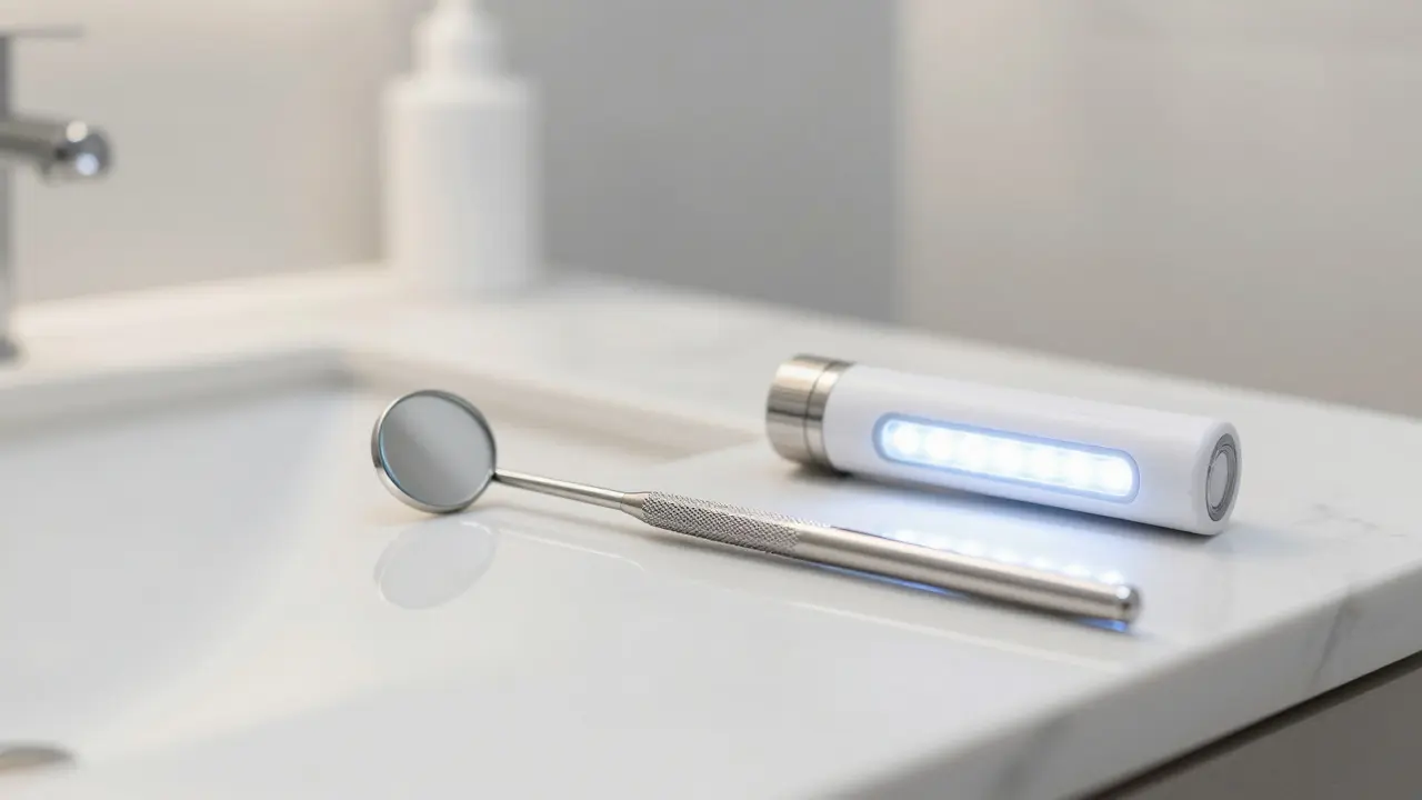 Jak správně používat dentální zrcátko k domácí kontrole zubů