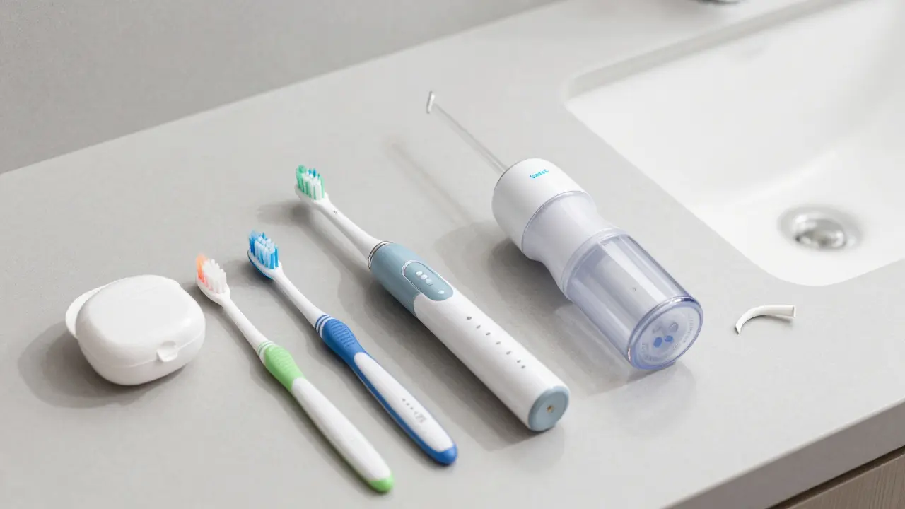 Sada hygienických potřeb pro čištění zubů s rovnátky